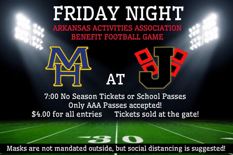 a graphic for a football game between Mountain Home and Jonesboro