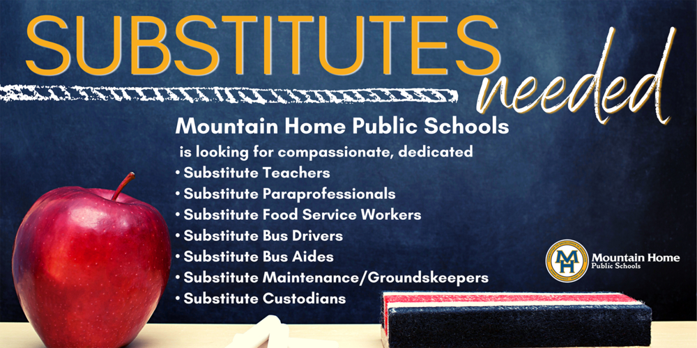 a graphic that says substitutes are needed