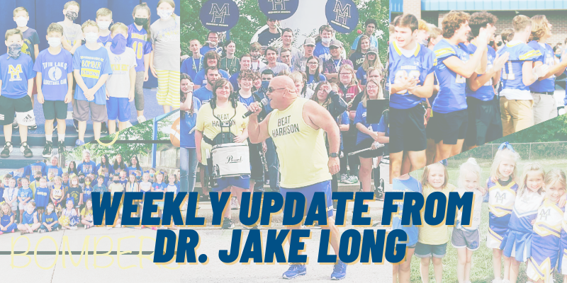 a graphic that says: Weekly Update from Dr. Jake Long