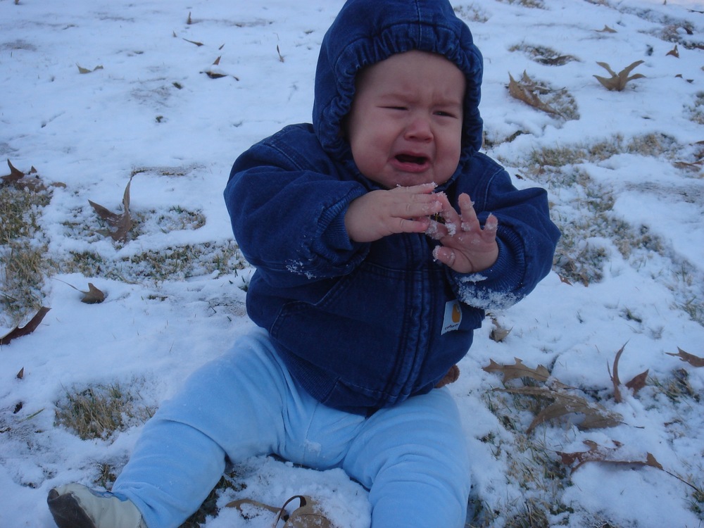 Baby in snow image