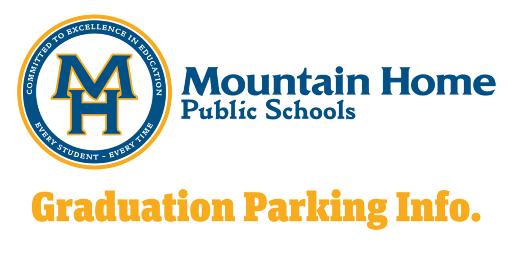 a graphic that says graduation parking info.