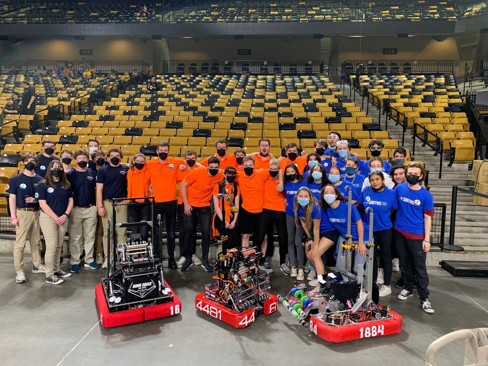 a photo of the high school robotics team