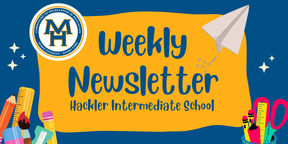 Graphic saying Weekly Newsletter