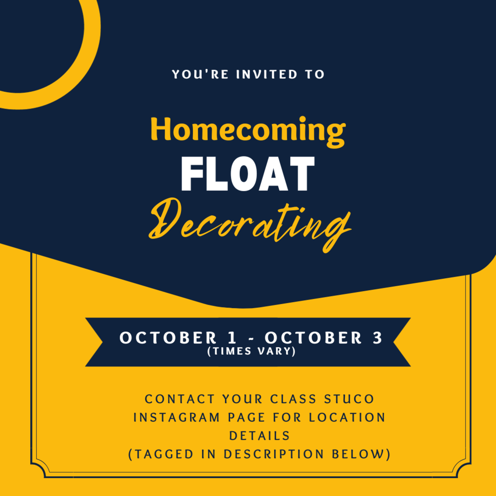 Homecoming float invite