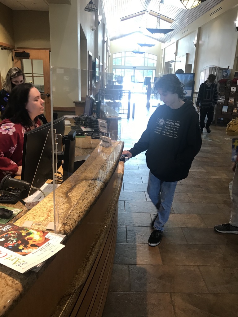 Checking out books!