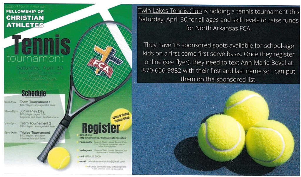 a graphic of twin lakes club flyer