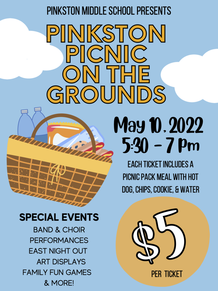 A flyer about dinner on the grounds at pinkston