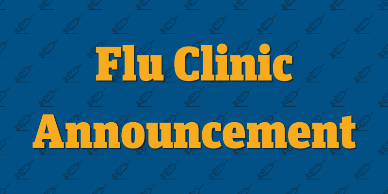 flu clinic announcement graphic