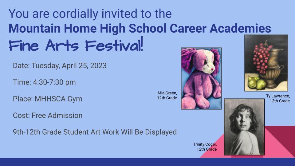 Don't miss this! April 25 from 4:30-7:30 -- MHHS Fine Arts Festival